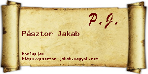 Pásztor Jakab névjegykártya